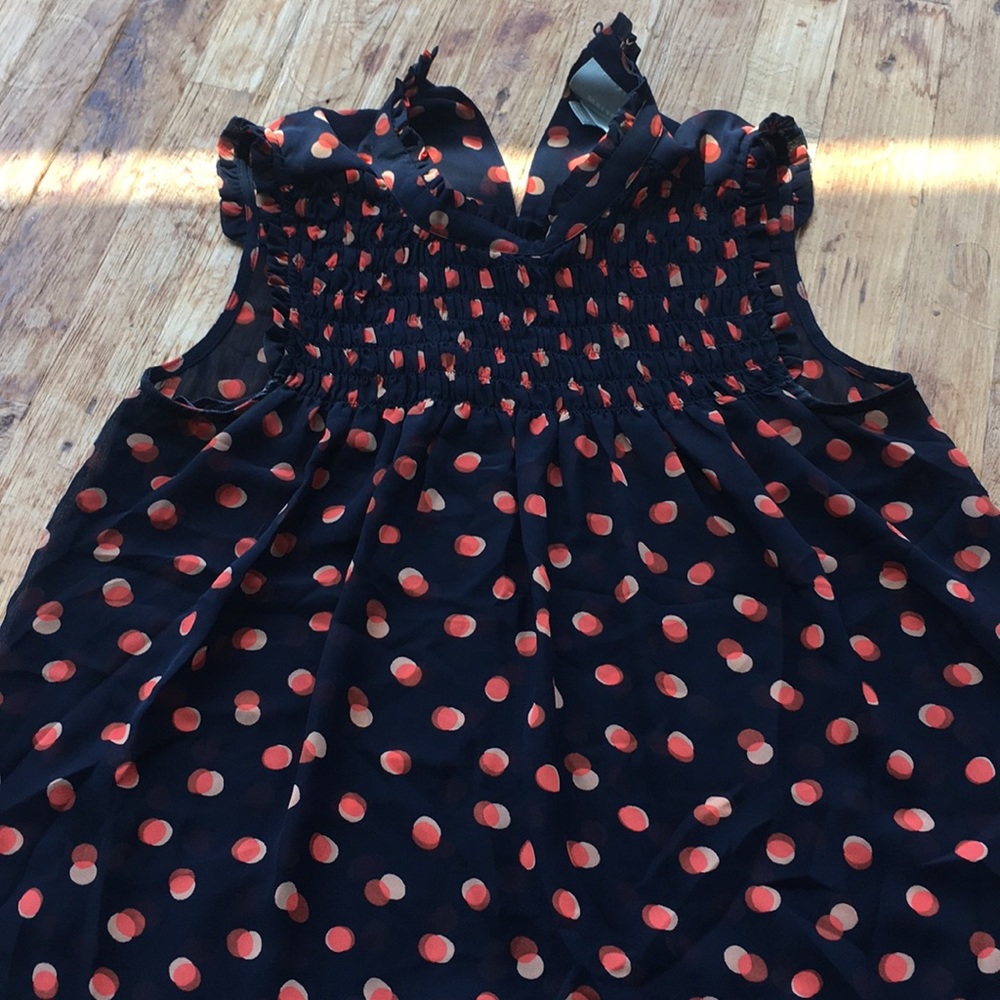 Anthropologie polka dot top